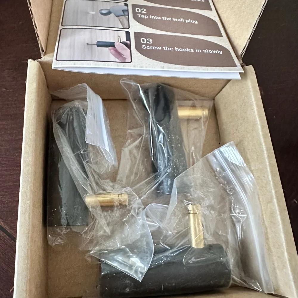 3 pack metal wall hooks